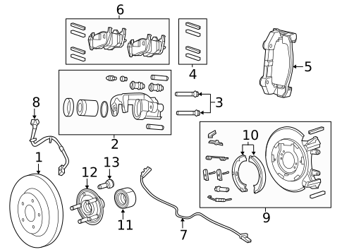 Brake Components for 2014 Jeep Grand Cherokee #1