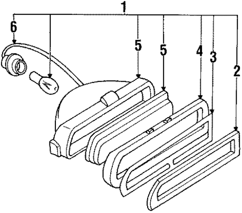 High Mount Lamps for 1990 Subaru Loyale #0