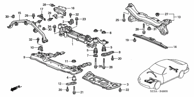 Cross Beam for 2004 Acura RL #0