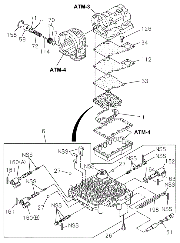 AT Transmission Control Valve (Lower Body) for 1997 Honda Passport #0