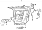 85736065 - : Headlamp Assembly Bracket for GMC: Yukon, Yukon XL Image