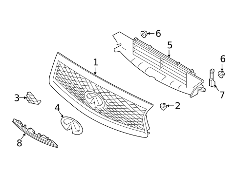 Grille & Components for 2020 INFINITI Q60 #0