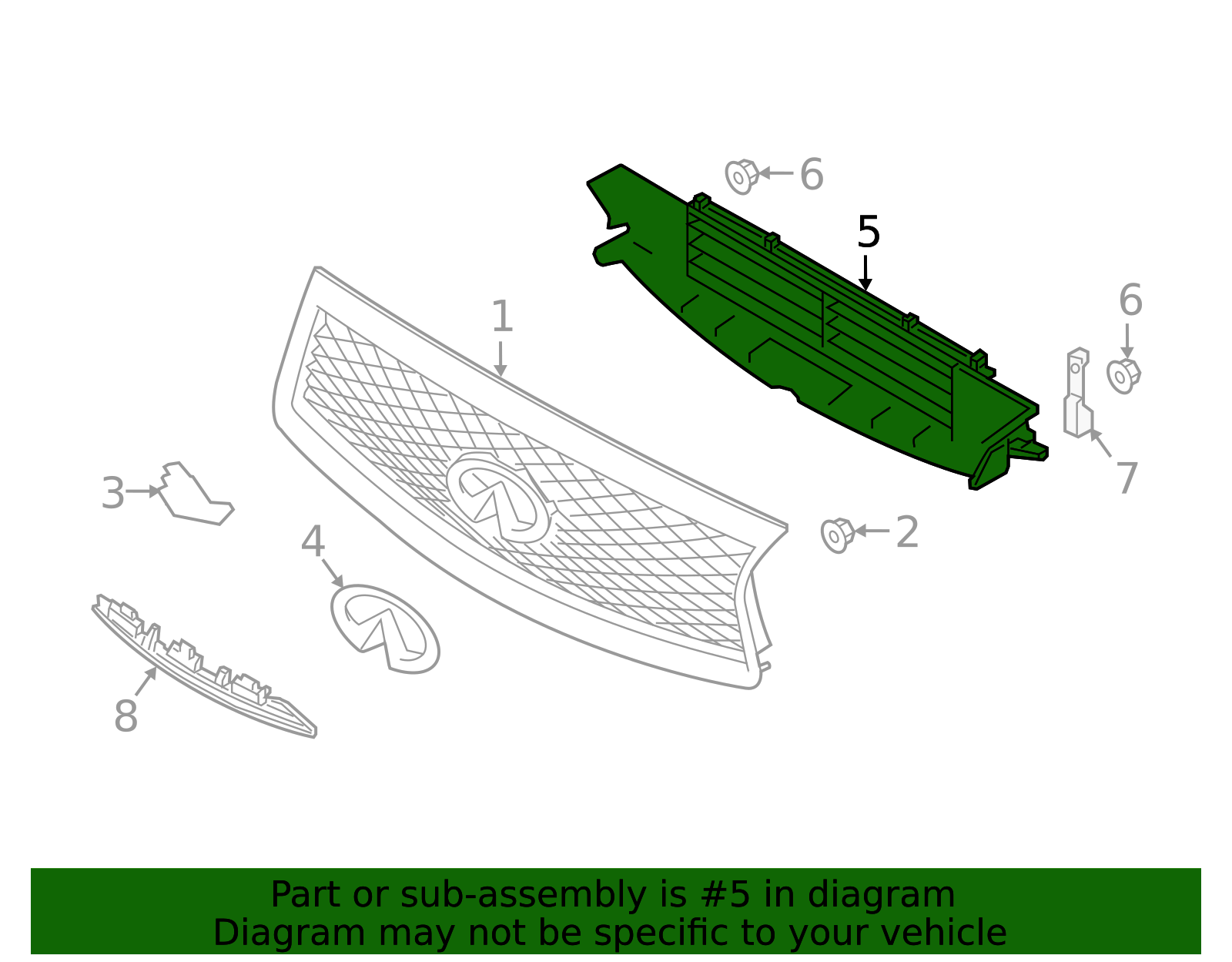 21421-5CA0B - Radiator Shutter Assembly 2017-2022 Infiniti | Official ...