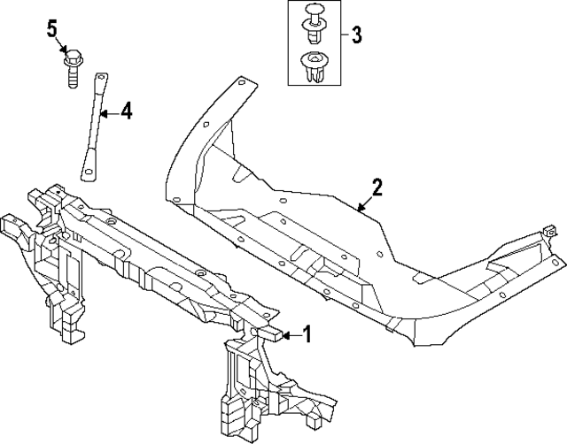 64101JI000 - : Radiator Support for Hyundai Image