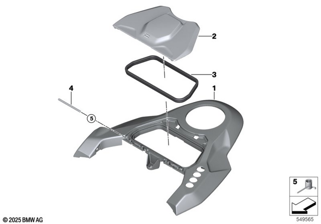 46639831877 - Frame and Mounting Parts: Seal on Storage Compartment -  for BMW-Motorrad Image