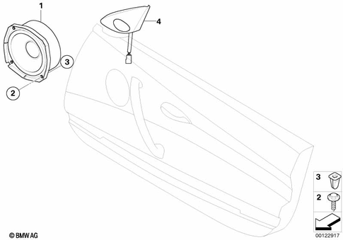 Single Parts Loudspeaker for 2005 BMW Z4 M3.2 #2