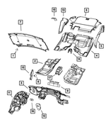 55197344AG - Interior Trim: Floor Pan Silencer, Right for Mopar Image