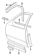 25650913 - : Body Side Molding for Cadillac: DeVille Image
