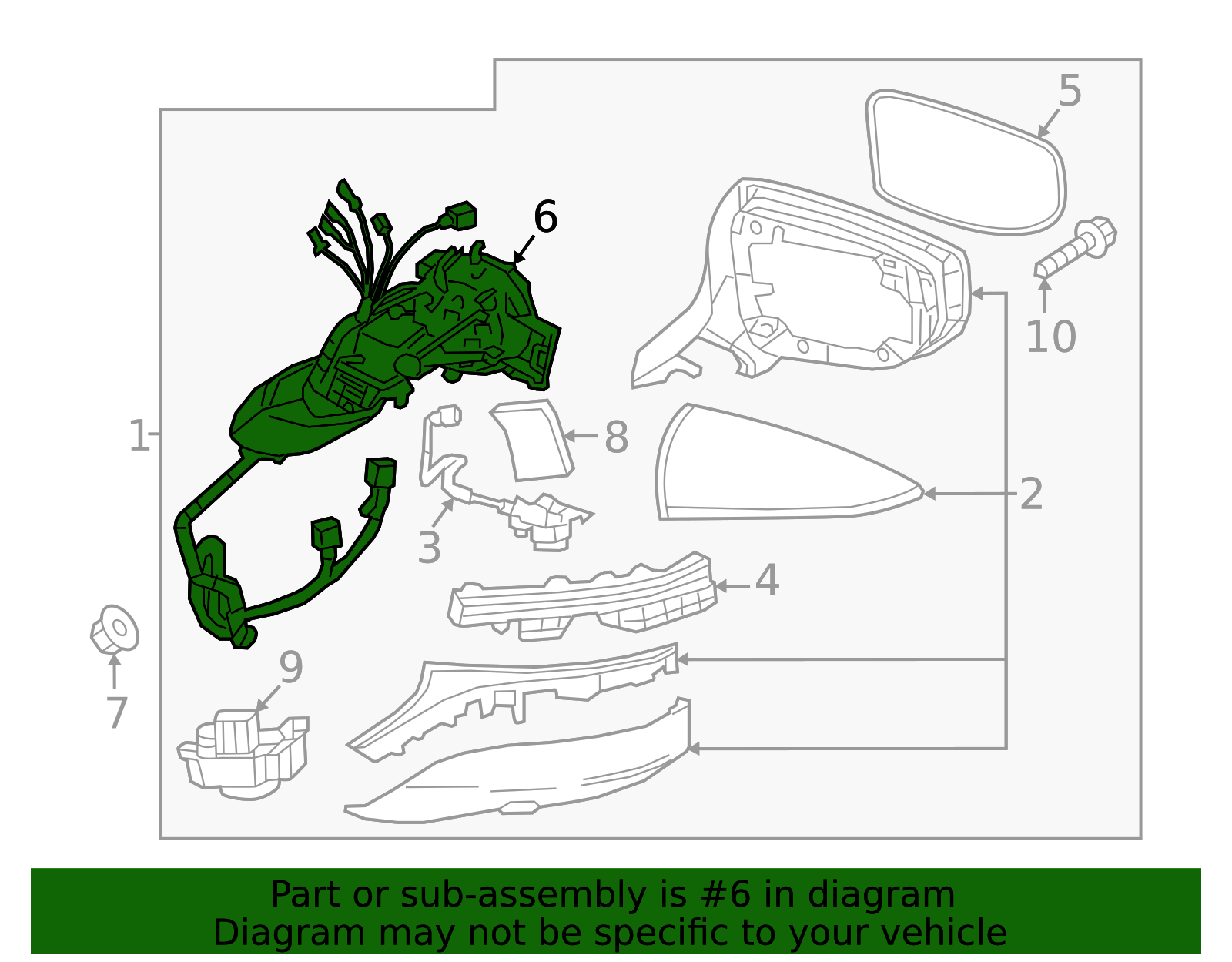 Door Mirror Motor - OEM Electric Adjustment Replacement | AutoNation Parts