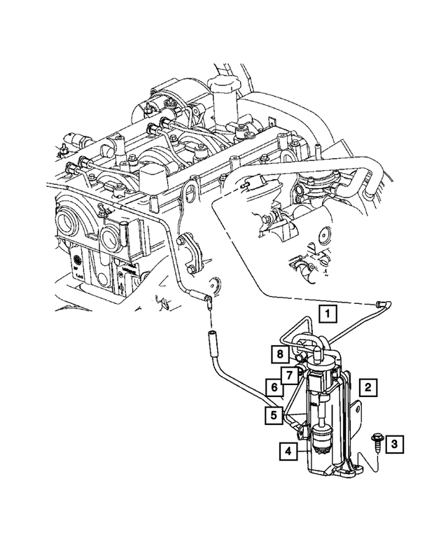 52129285AA - : Vacuum Reservoir for Mopar Image