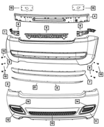 68104144AC - Frame, Bumper and Fascia: Rear Fascia for Mopar Image