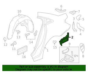 2011-2016 Chevrolet Passenger Side Body Side Lower Outer Panel 94576273 ...