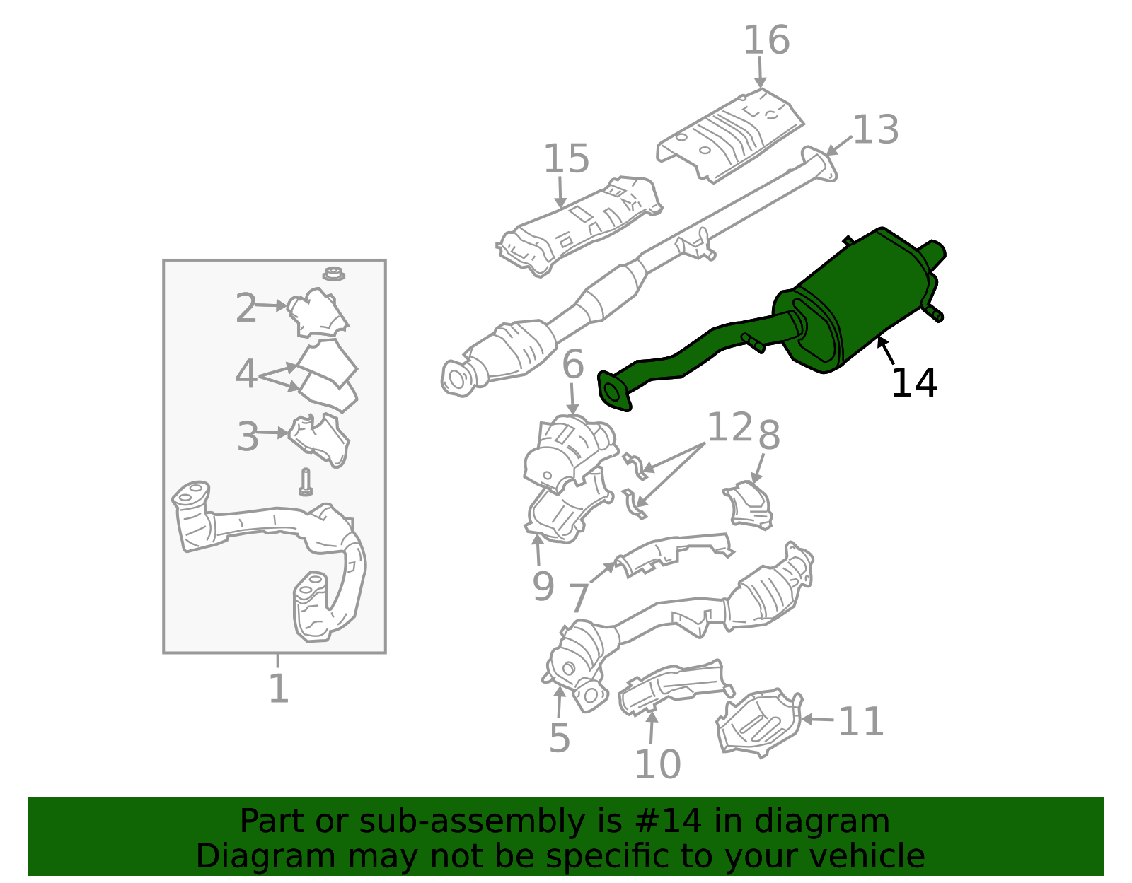 Walker Exhaust 21648 Exhaust Resonator Fits select: 2009-2018 SUBARU