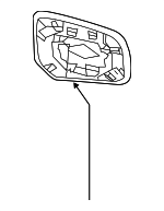 7632B599 - Body: Mirror Glass for Mitsubishi Image