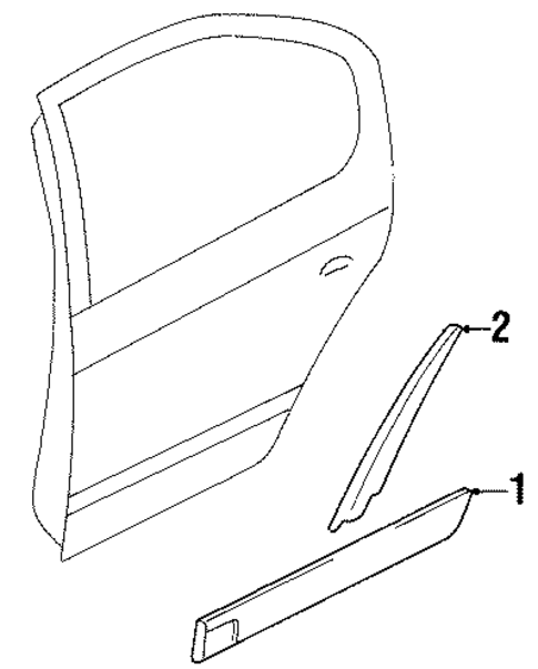 Exterior Trim - Rear Door for 2001 INFINITI G20 #0