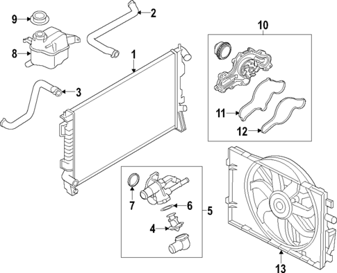 Water Pump for 2009 Ford Taurus X #1