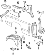 E3ZZ7628161A - Body: Lock Pillar for Ford Image