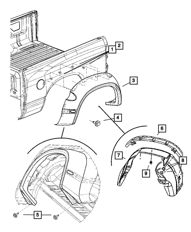 5KM25TZZAA - : Dual Wheel Fender, Left for Mopar Image