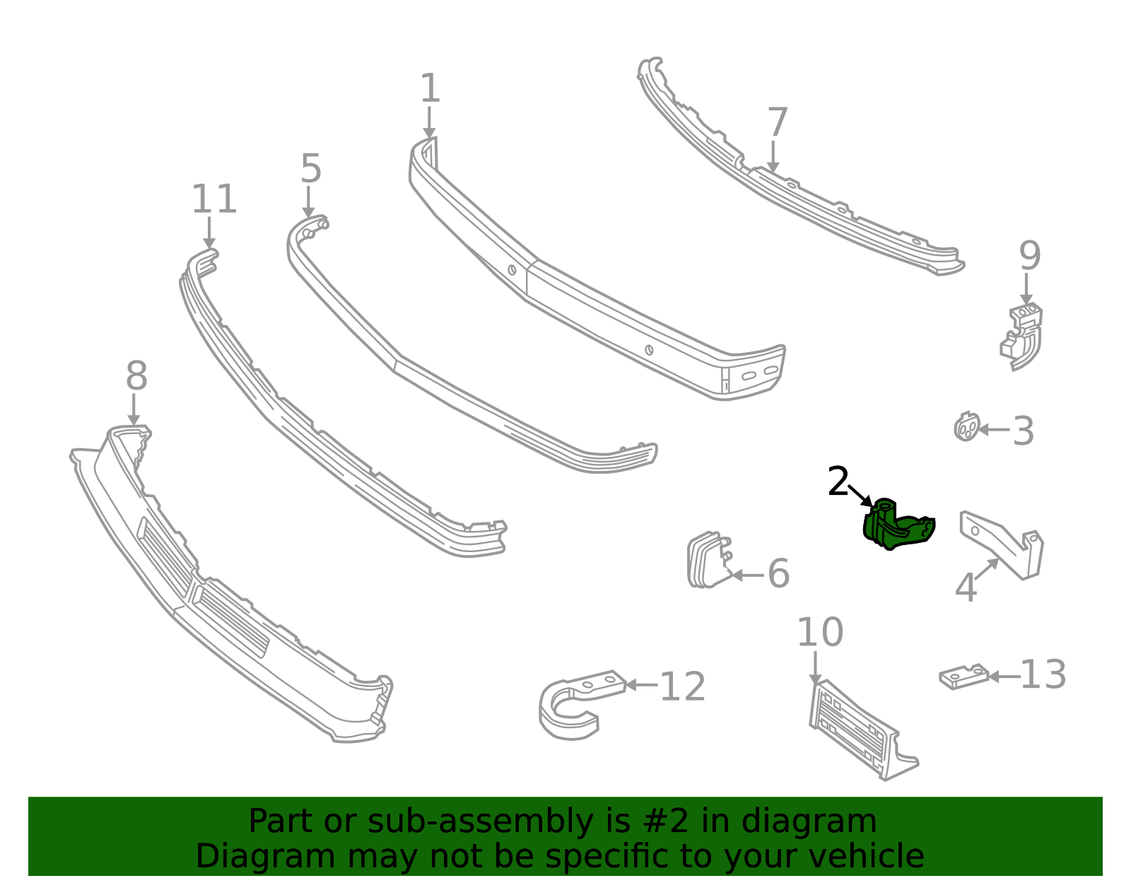 19417107 - Front Driver Side Bumper Impact Bar Bracket | GMPartsNow