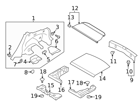 Interior Trim - Rear Body for 2014 Subaru XV Crosstrek #0