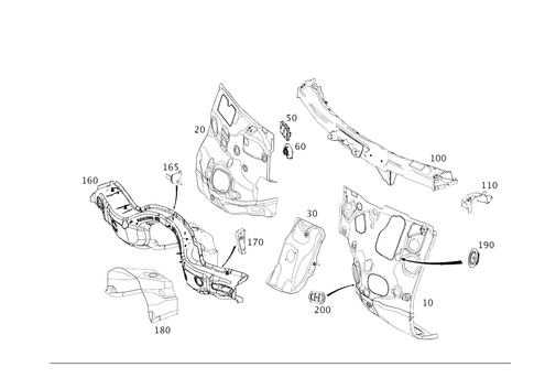 Firewall and Connecting Parts for 2023 Mercedes-Benz E63 AMG S #0