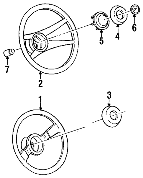 Steering Wheel & Trim for 1988 Chevrolet Cavalier #0