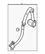 8Y0857807J041 - Electrical: Center Seat Belt for Audi Image
