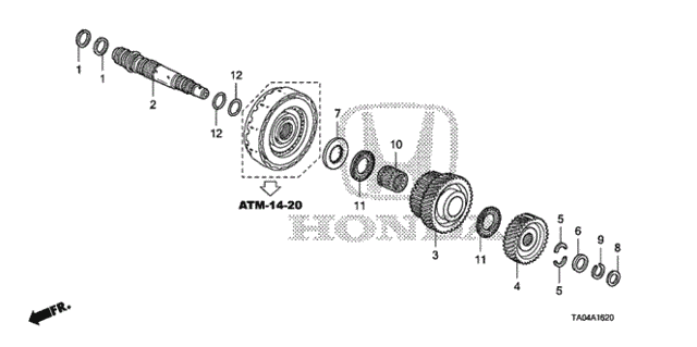 AT Third Shaft (V6) for 2011 Honda Accord #0