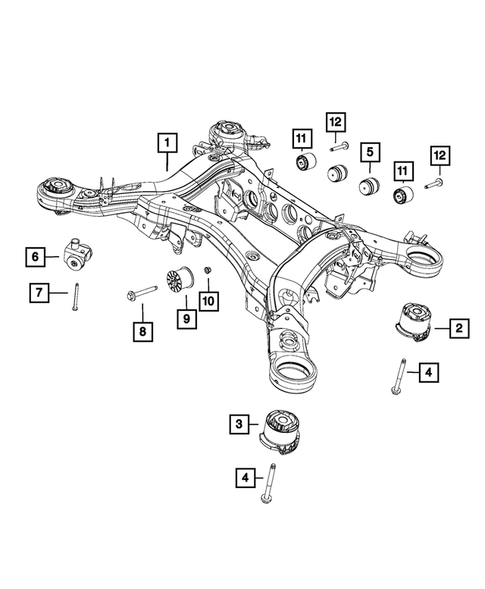 Rear Suspension and Cradle for 2011 Dodge Durango #1