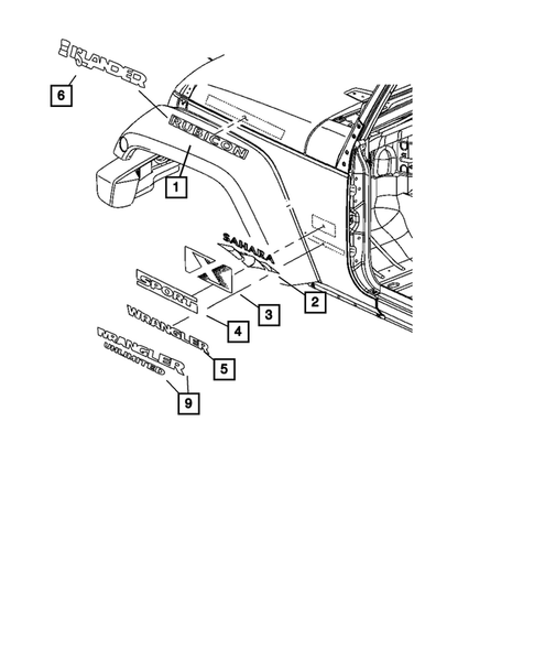 Decals and Tape strips for 2010 Jeep Wrangler #0
