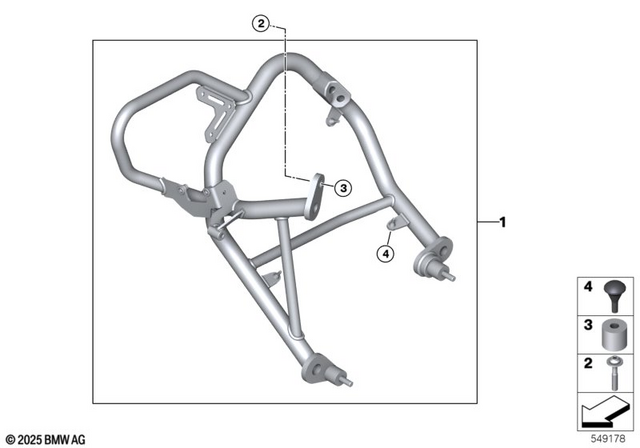 11847106233 - : Left Engine Protection Bar for BMW-Motorrad Image