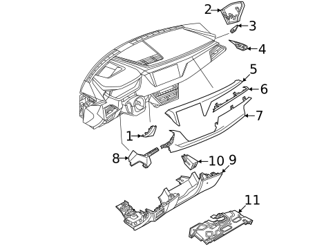 Instrument Panel Components for 2022 Audi e-tron GT #0