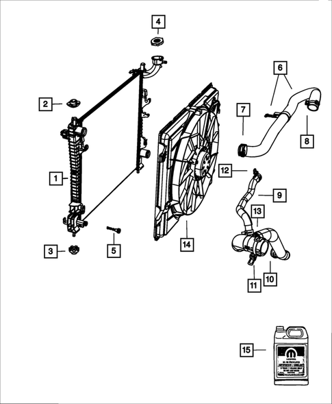 Radiator and Related Parts; Charge Air Cooler for 2015 Jeep Grand Cherokee #5