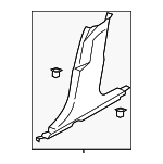 DP5Z5424346LK - Body: Lower Center Pillar Trim for Lincoln: MKZ Image