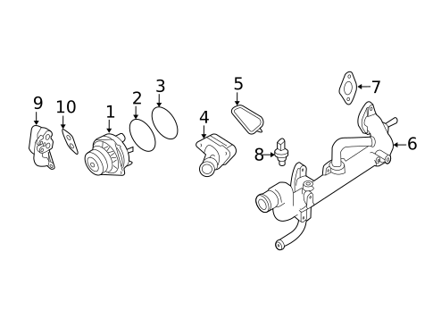Water Pump for 2017 Nissan Pathfinder #0