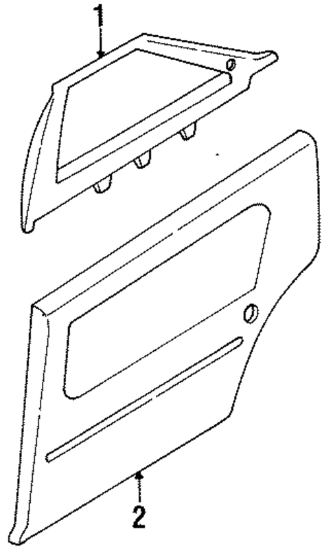 Interior Trim - Quarter Panels for 1994 Nissan Sentra #0