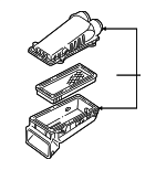 F5UZ9600A - Engine: Air Cleaner Assembly for Ford: E-150 Econoline, E-150 Econoline Club Wagon Image