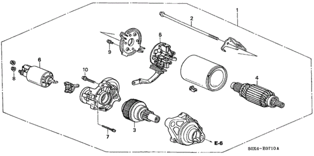 Starter Motor (Mitsuba) for 2000 Honda Odyssey #0
