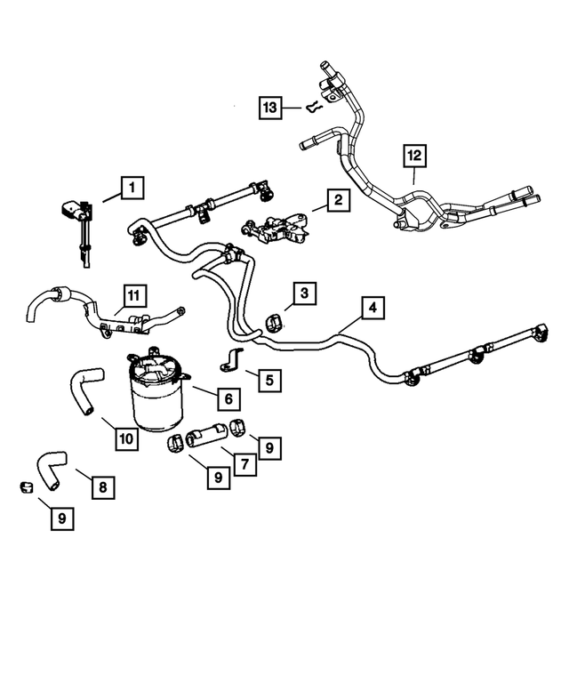 68048194AB - : Fuel Return Tube for Mopar Image