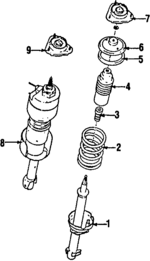 21009GA101 - Suspension: Shock Absorber for Subaru: DL, GL, GL-10, RX Image