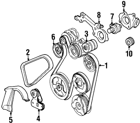 Belts & Pulleys for 1994 Cadillac Eldorado #0