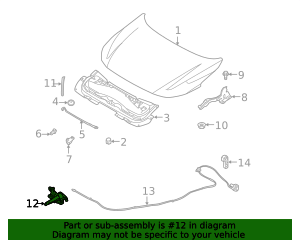 2020-2025 Nissan Sentra Latch 65601-6LA0A | Nissan Parts Central