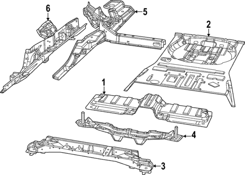 Rear Floor & Rails for 2024 Jeep Grand Cherokee #0