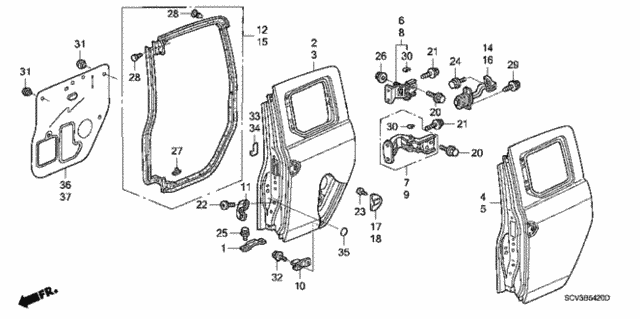 Rear Access Panels for 2005 Honda Element #0
