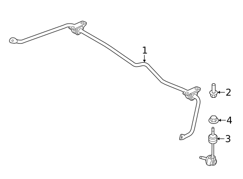 Stabilizer Bar & Components for 2013 Lincoln MKS #1
