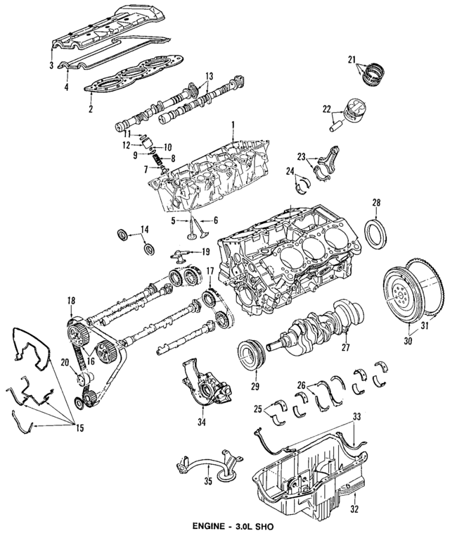 E9DZ6049B - Engine: Cylinder Head for Ford: Taurus Image