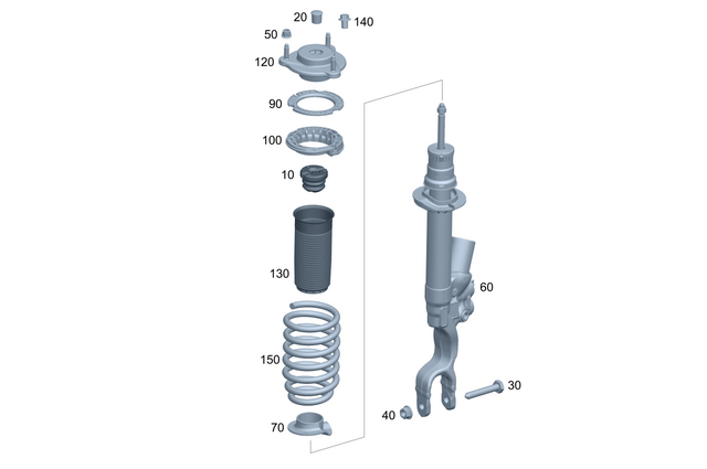 2323241900 - Suspension: Stop Buffer, Sh. Abs for Mercedes-Benz: AMG GT 55, AMG GT 63 Pro, CLE53 AMG, SL55 AMG, SL63 AMG, SL63 AMG S E Performance Image image