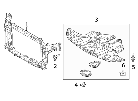 Radiator Support for 2020 Kia Sportage #0