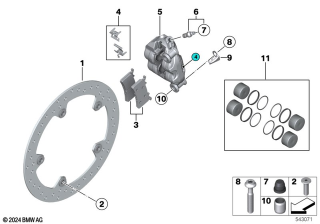 34118526575 - Brakes: Brake Rotor with Rivet - D=320-4.5mm for BMW-Motorrad Image
