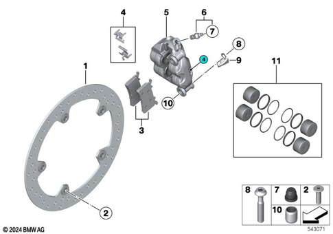Front Wheel Brake for 2026 BMW-Motorrad S 1000 RR #1